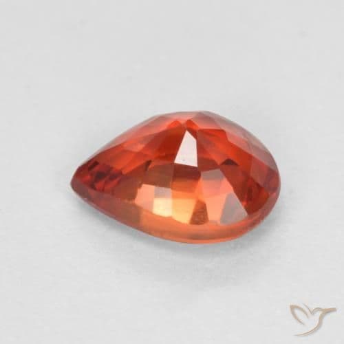 0.42ct Natural Medium Red Sapphire, Pear Shape, 5.1x4 mm