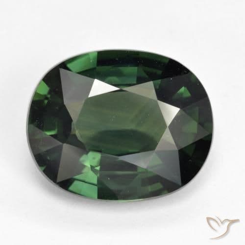 5.05ct Natural Cool Green Sapphire, Oval Cut, 11.8x9.6 mm