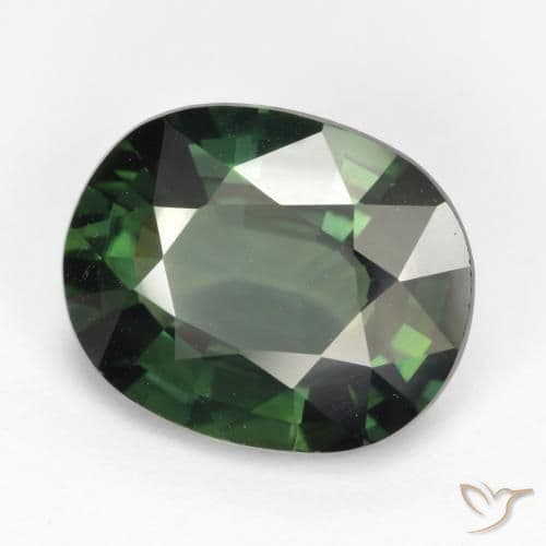 5.05ct Natural Cool Green Sapphire, Oval Cut, 11.8x9.6 mm