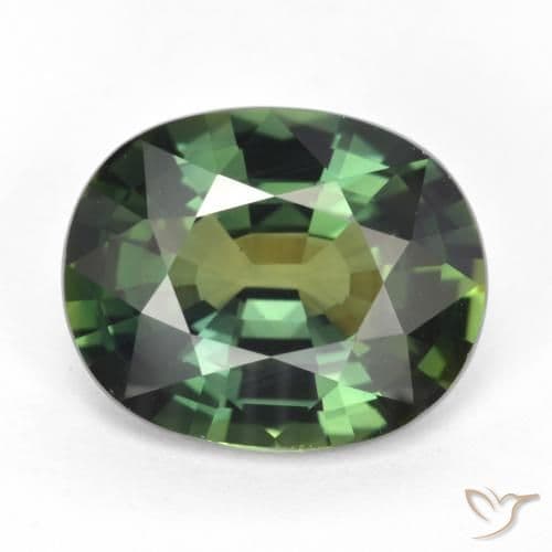 5.17ct Brownish Green Sapphire, Oval Cut, 11.8x9.6 mm