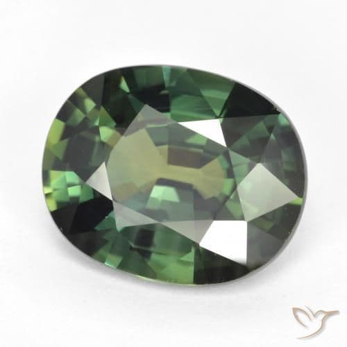5.17ct Brownish Green Sapphire, Oval Cut, 11.8x9.6 mm