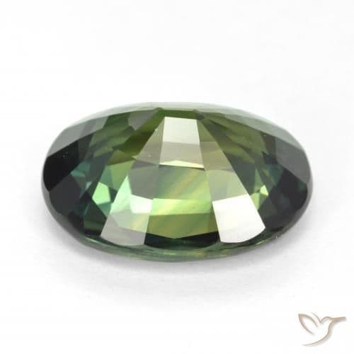 5.17ct Brownish Green Sapphire, Oval Cut, 11.8x9.6 mm