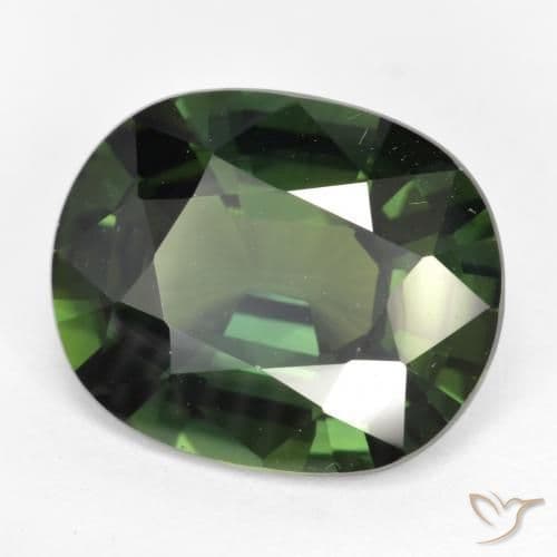 6.25ct Natural Cool Green Sapphire, Oval Cut, 12.6x10.4 mm