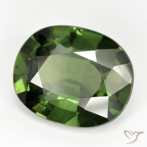 5.52ct Natural Earthy Green Sapphire, Oval Cut, 12.1x9.9 mm