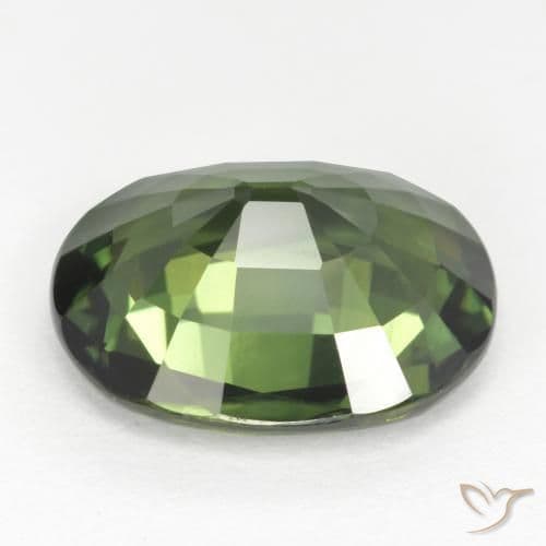 5.52ct Natural Earthy Green Sapphire, Oval Cut, 12.1x9.9 mm