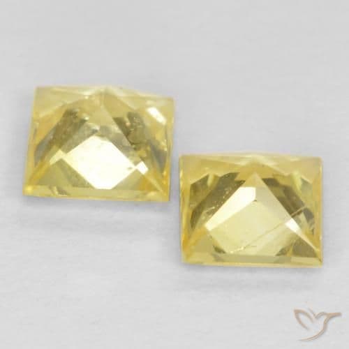 0.57ct Medium-Light Yellow Sapphire, Square, 3.6x3.6 mm
