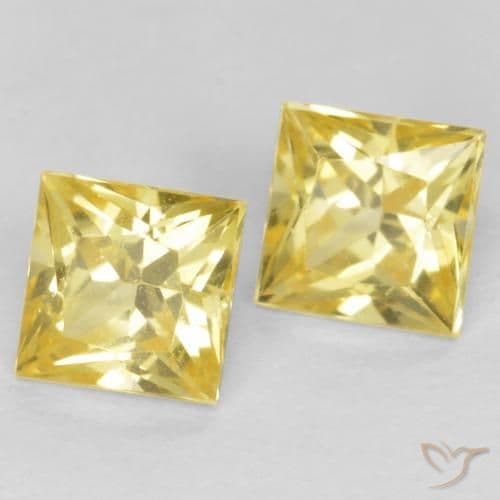 0.68ct Natural Tuscany Yellow Sapphire, Square, 3.6x3.6 mm