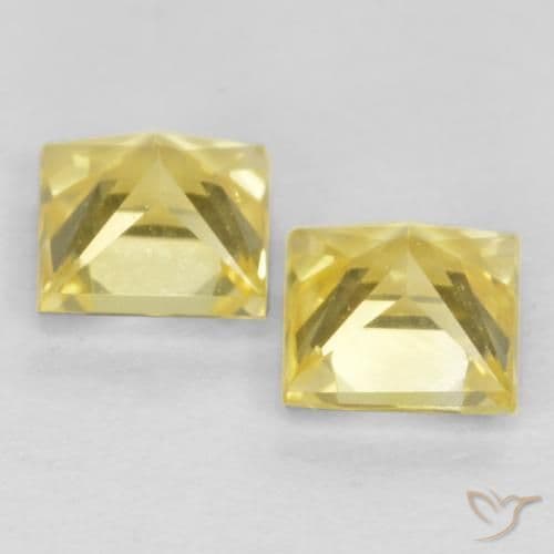 0.68ct Natural Tuscany Yellow Sapphire, Square, 3.6x3.6 mm