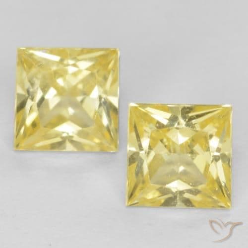 0.63ct Medium-Light Yellow Sapphire, Square, 3.6x3.6 mm