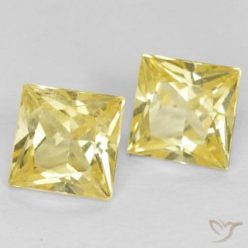 0.63ct Medium-Light Yellow Sapphire, Square, 3.6x3.6 mm