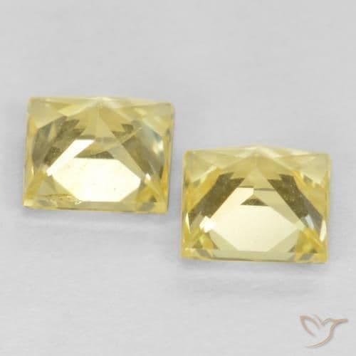 0.63ct Medium-Light Yellow Sapphire, Square, 3.6x3.6 mm