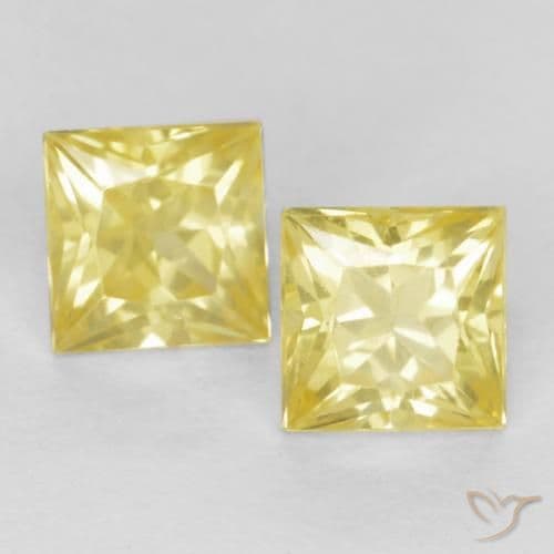 0.59ct Natural Tuscany Yellow Sapphire, Square, 3.4x3.4 mm