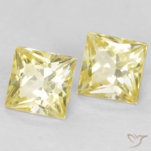 0.63ct Medium-Light Yellow Sapphire, Square, 3.6x3.5 mm