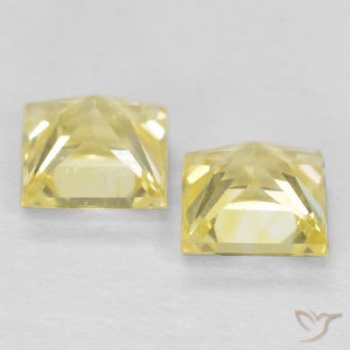 0.63ct Medium-Light Yellow Sapphire, Square, 3.6x3.5 mm