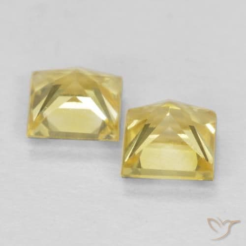 0.68ct Natural Tuscany Yellow Sapphire, Square, 3.6x3.5 mm