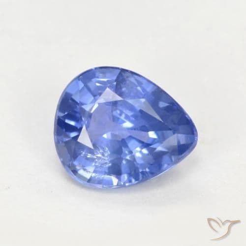 0.67ct Medium Navy Blue Sapphire, Pear Shape, 5.8x4.9 mm