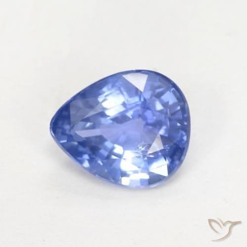 0.67ct Medium Navy Blue Sapphire, Pear Shape, 5.8x4.9 mm
