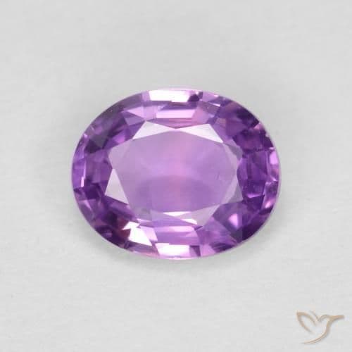 0.76ct Natural Medium Violet Sapphire, Oval Cut, 5.2x4.1 mm