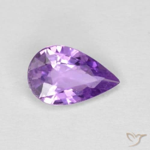 0.39ct Natural Violet Sapphire, Pear Shape, 6.1x3.9 mm