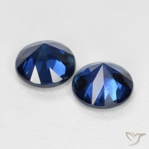 1.19ct Natural Midnight Blue Sapphire, Round Cut, 5.01 mm