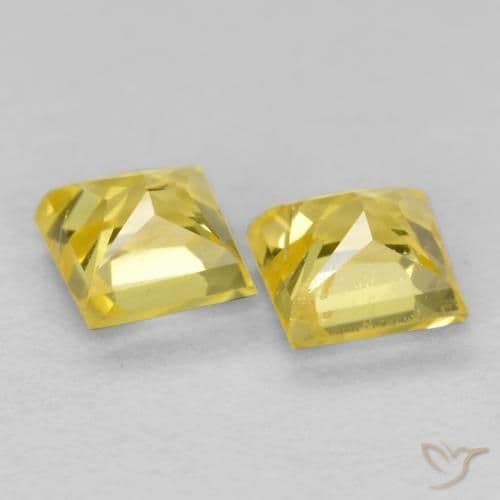 0.52ct Natural Tuscany Yellow Sapphire, Square, 3.2x3.2 mm