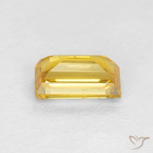 0.41ct Natural Golden Sapphire, Baguette, 4.9x2.9 mm