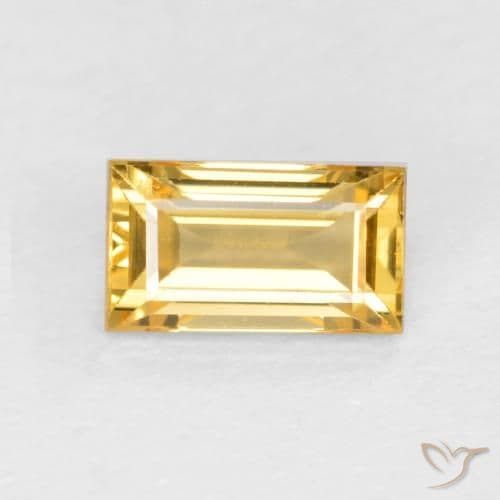 0.39ct Natural Medium Gold Sapphire, Baguette, 5.1x2.9 mm