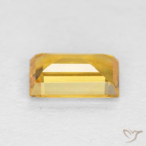 0.42ct Natural Medium Golden Sapphire, Baguette, 5.2x3.2 mm