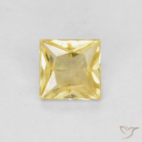 0.32ct Natural Tuscany Yellow Sapphire, Square, 3.8x3.8 mm