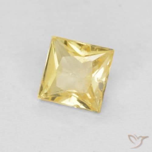 0.32ct Natural Tuscany Yellow Sapphire, Square, 3.8x3.8 mm