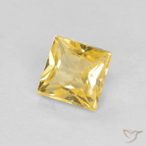 0.37ct Natural Tuscany Yellow Sapphire, Square, 3.8x3.7 mm