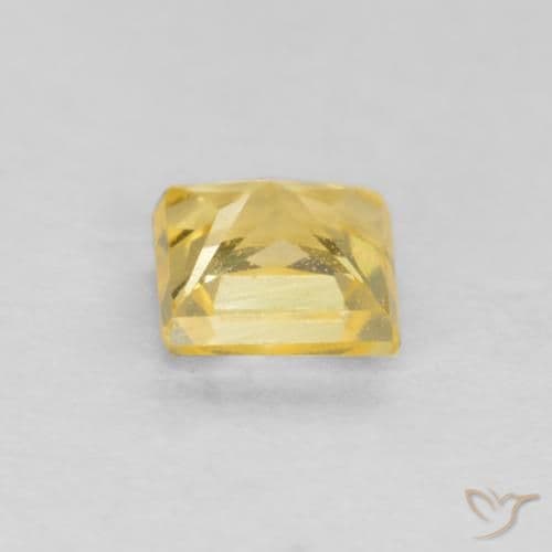 0.37ct Natural Tuscany Yellow Sapphire, Square, 3.8x3.7 mm