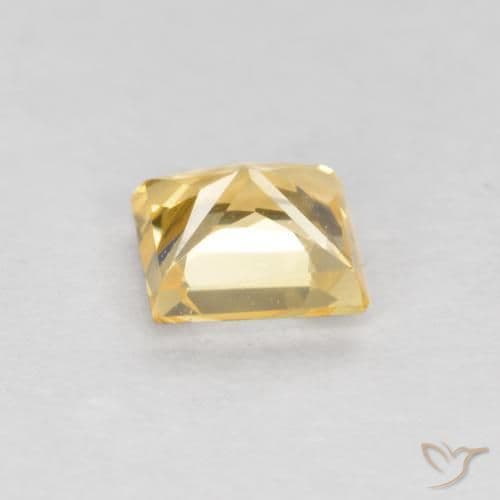 0.37ct Natural Light Gold Sapphire, Square, 3.9x3.8 mm