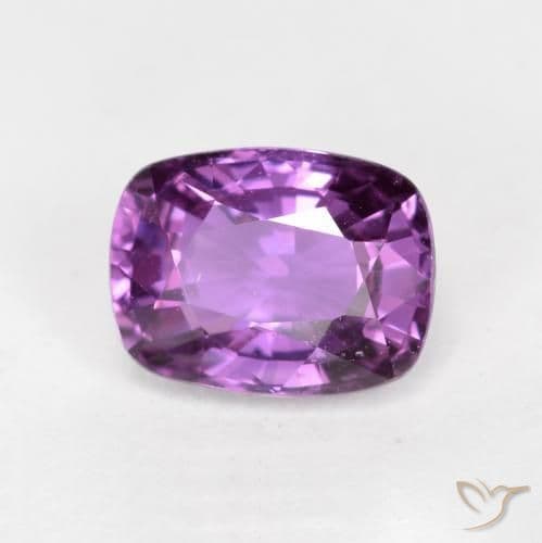 1.34ct Electric Purple Sapphire, Cushion Cut, 7.1x5.3 mm