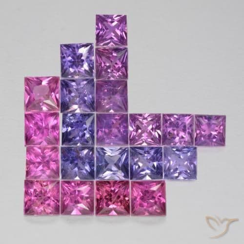 2.78ct Natural Multicolor Sapphire, Square, 2.7x2.6 mm