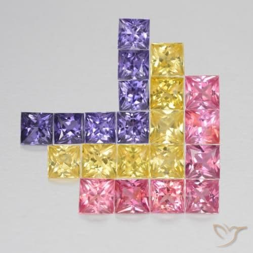 1.88ct Natural Multicolor Sapphire, Square, 2.3x2.3 mm