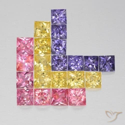 1.88ct Natural Multicolor Sapphire, Square, 2.3x2.3 mm