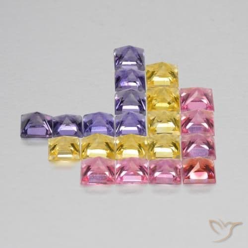 1.88ct Natural Multicolor Sapphire, Square, 2.3x2.3 mm