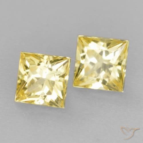 0.47ct Natural Tuscany Yellow Sapphire, Square, 3.1x3.1 mm