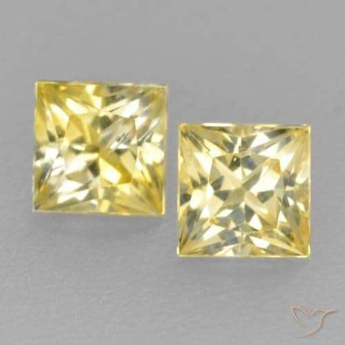 0.50ct Medium-Light Yellow Sapphire, Square, 3.2x3.2 mm