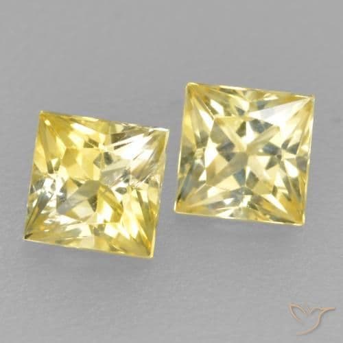 0.50ct Medium-Light Yellow Sapphire, Square, 3.2x3.2 mm