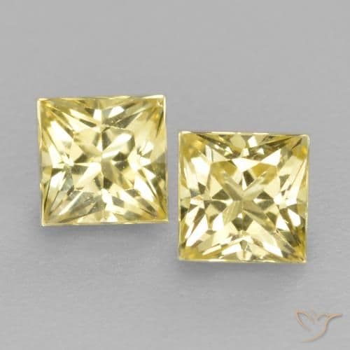 0.49ct Natural Tuscany Yellow Sapphire, Square, 3.1x3.1 mm