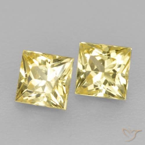 0.46ct Medium-Light Yellow Sapphire, Square, 3.1x3.1 mm