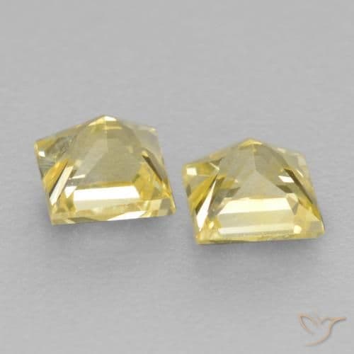0.46ct Medium-Light Yellow Sapphire, Square, 3.1x3.1 mm