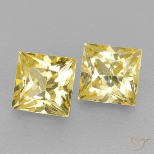 0.50ct Medium-Light Yellow Sapphire, Square, 3.2x3.1 mm
