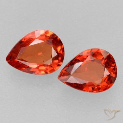 0.38ct Natural Intense Red Sapphire, Pear Shape, 5x3.9 mm