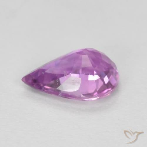 0.42ct Deep Pinkish Purple Sapphire, Pear Shape, 5.8x4 mm