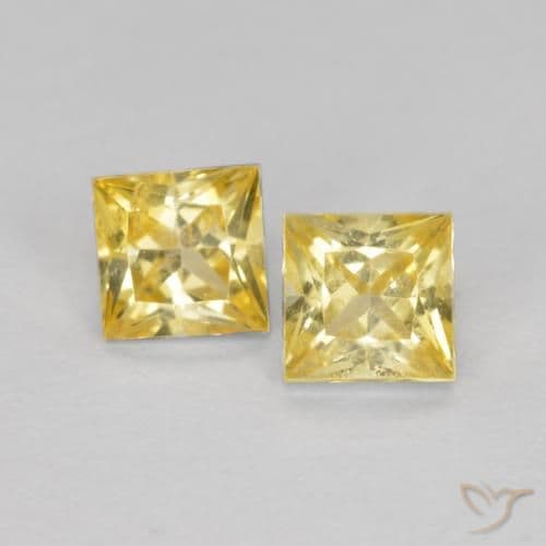 0.49ct Natural Tuscany Yellow Sapphire, Square, 3.1x3.1 mm