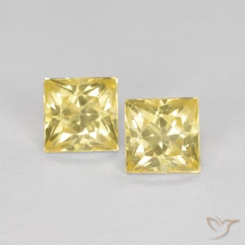 0.63ct Natural Tuscany Yellow Sapphire, Square, 3.4x3.5 mm