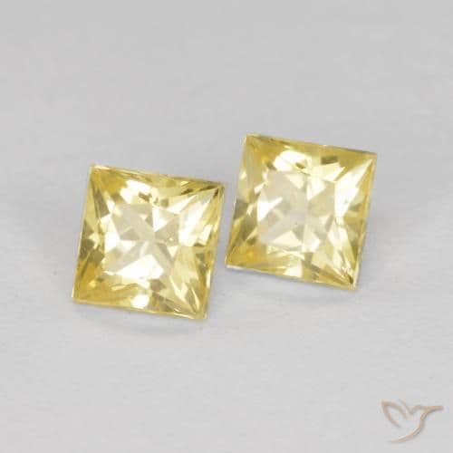0.63ct Natural Tuscany Yellow Sapphire, Square, 3.4x3.5 mm